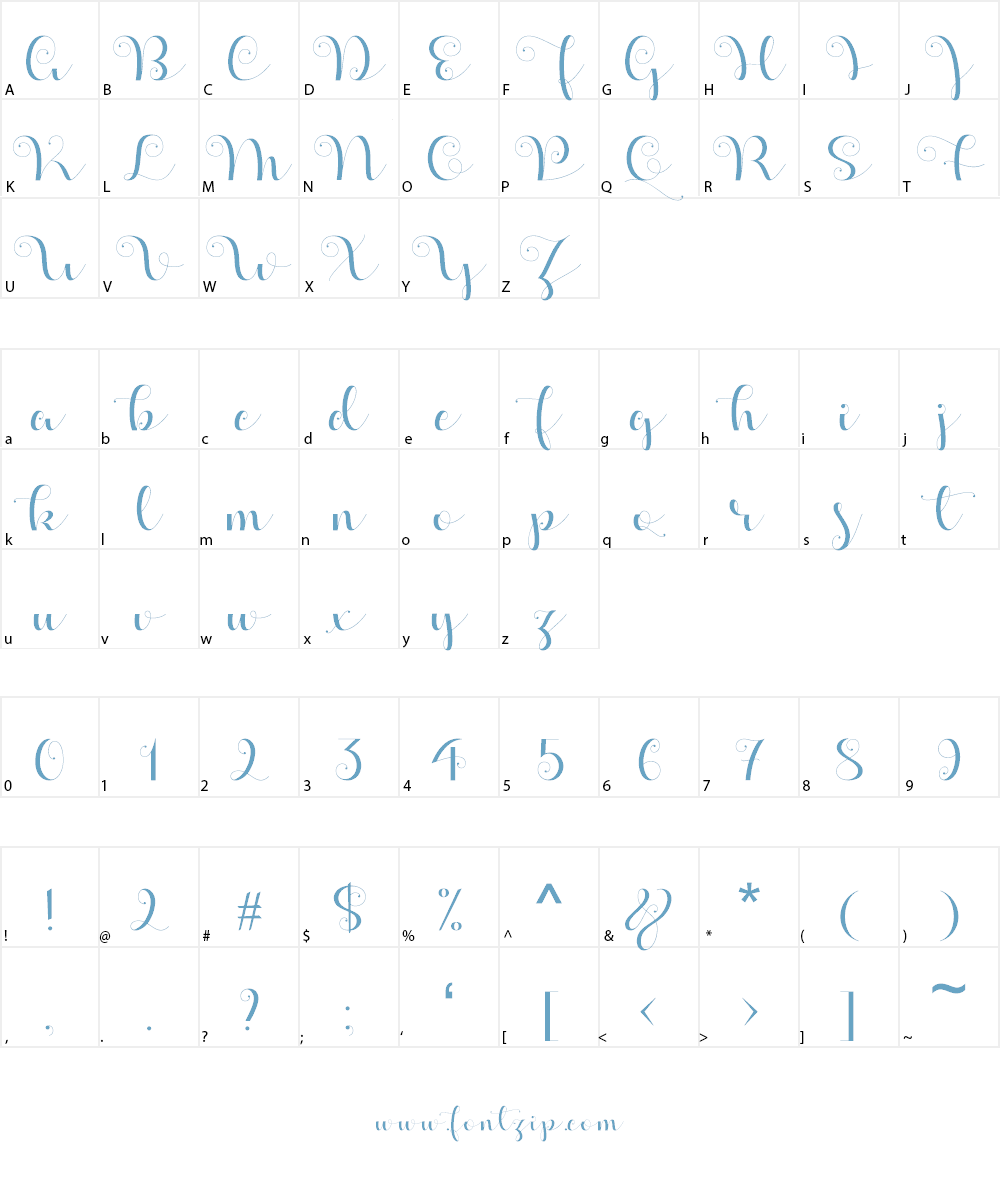 Apples Script Demo Font Character